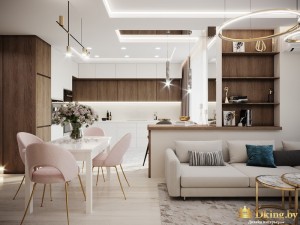 Дизайн квартиры, трехкомнатная